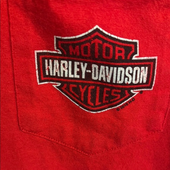 Harley-Davidson Red Short Sleeve T-shirt Sturgis South Dakota 2018 Size S - Picture 2 of 11
